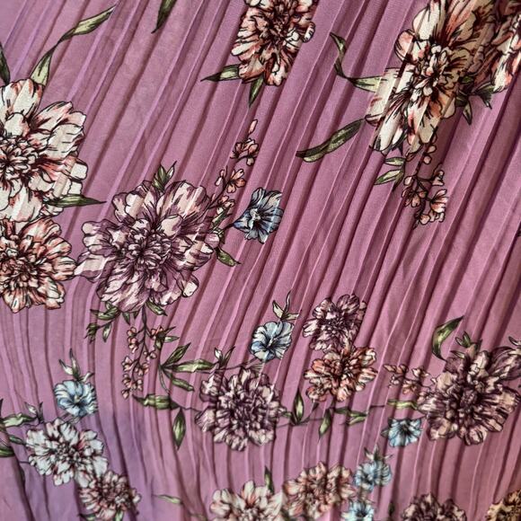 New Torrid Lavender Purple Floral Chiffon Midi Dress Adjustable Strap Plus Sz 2X - Picture 6 of 11